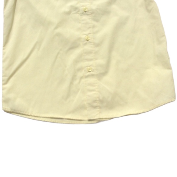 Smith American Dress Shirt Size 14 Button Up Short Sleeve Chest Pocket Yellow - Picture 6 of 10